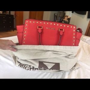 Michael Kors Red Studded Women's Bag